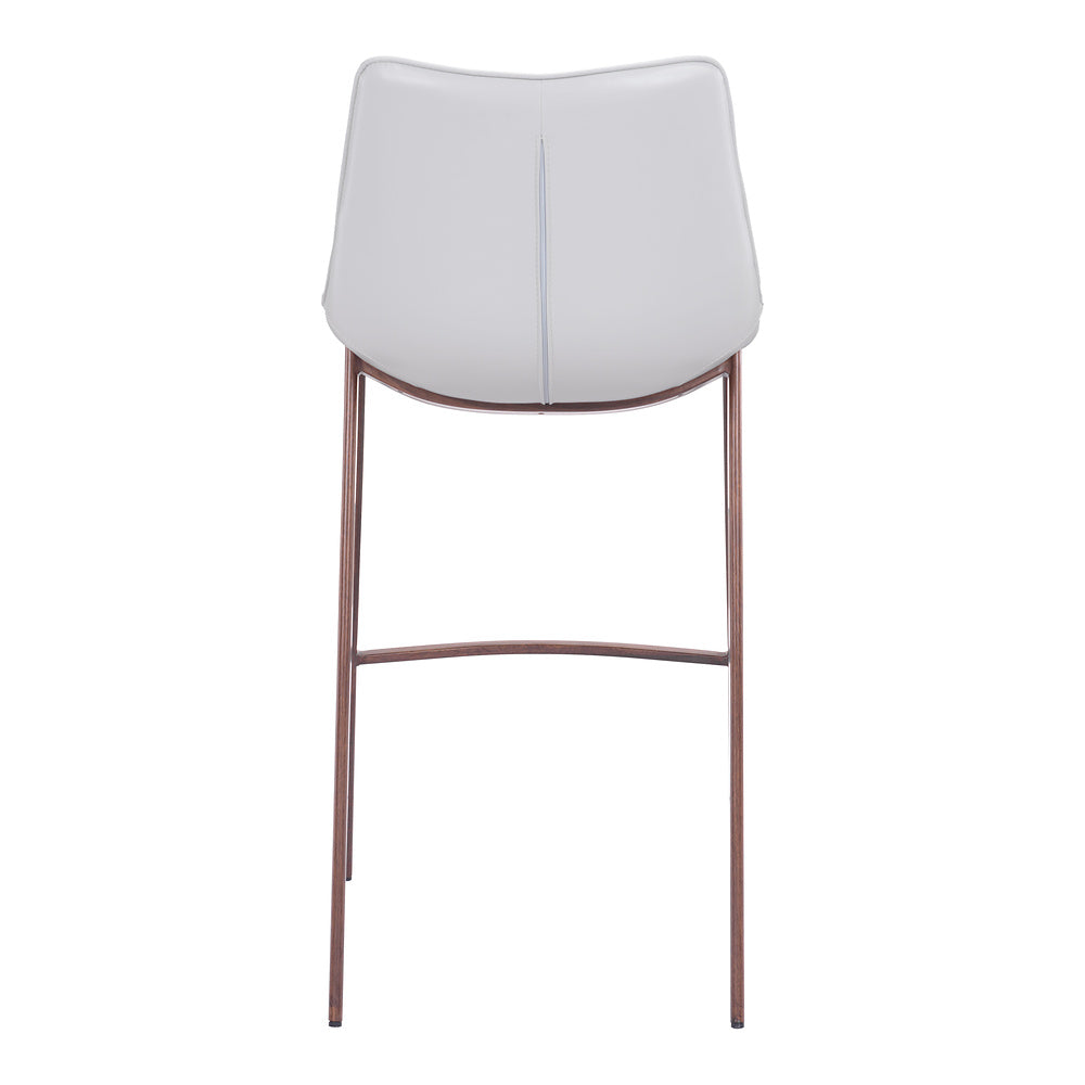 Banco Alto para Bistró - ZUO MAGNUS 53x55 101278 - Varios Colores - Asiento y Respaldo Tapizados en Piel Sintética