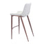 Banco Alto para Bistró - ZUO MAGNUS 53x55 101278 - Varios Colores - Asiento y Respaldo Tapizados en Piel Sintética