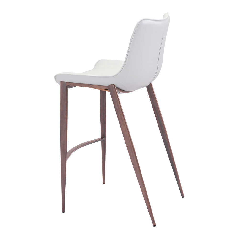 Banco Alto para Bistró - ZUO MAGNUS 53x55 101278 - Varios Colores - Asiento y Respaldo Tapizados en Piel Sintética