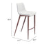 Banco Alto para Bistró - ZUO MAGNUS 53x55 101278 - Varios Colores - Asiento y Respaldo Tapizados en Piel Sintética