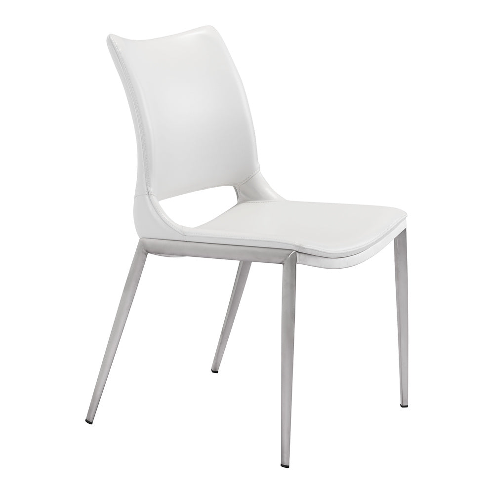 Silla Comercial para Cafetería - ZUO ACE 54x56 101279 - Varios Colores - Asiento y Respaldo Tapizados en Piel Sintética