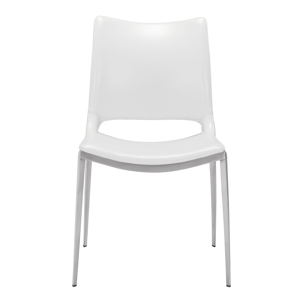 Silla Comercial para Cafetería - ZUO ACE 54x56 101279 - Varios Colores - Asiento y Respaldo Tapizados en Piel Sintética