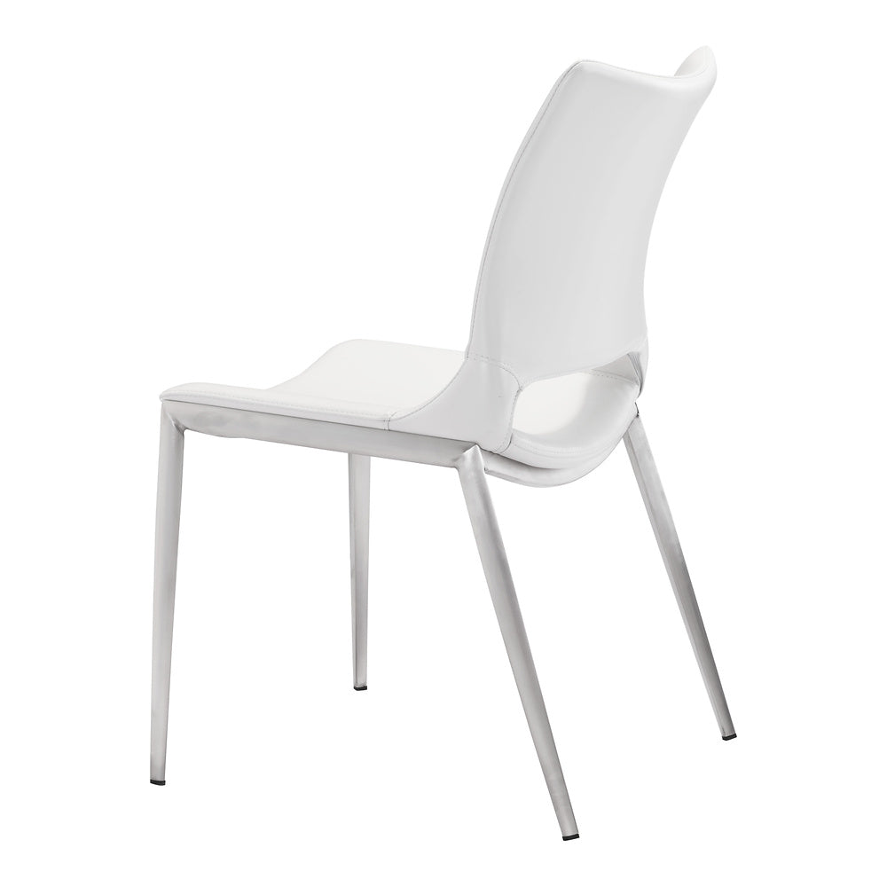 Silla Comercial para Cafetería - ZUO ACE 54x56 101279 - Varios Colores - Asiento y Respaldo Tapizados en Piel Sintética