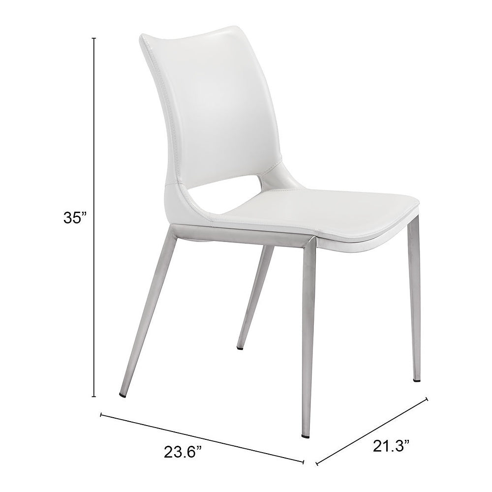 Silla Comercial para Cafetería - ZUO ACE 54x56 101279 - Varios Colores - Asiento y Respaldo Tapizados en Piel Sintética
