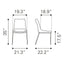 Silla Comercial para Cafetería - ZUO ACE 54x56 101280 - Varios Colores - Asiento y Respaldo Tapizados en Piel Sintética
