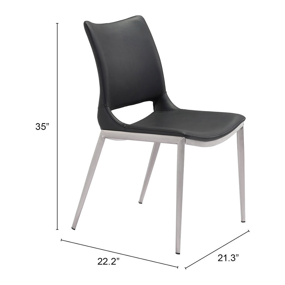 Silla Comercial para Cafetería - ZUO ACE 54x56 101280 - Varios Colores - Asiento y Respaldo Tapizados en Piel Sintética