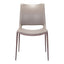 Silla Comercial para Cafetería - ZUO ACE 54x56 101282 - Varios Colores - Asiento y Respaldo Tapizados en Piel Sintética