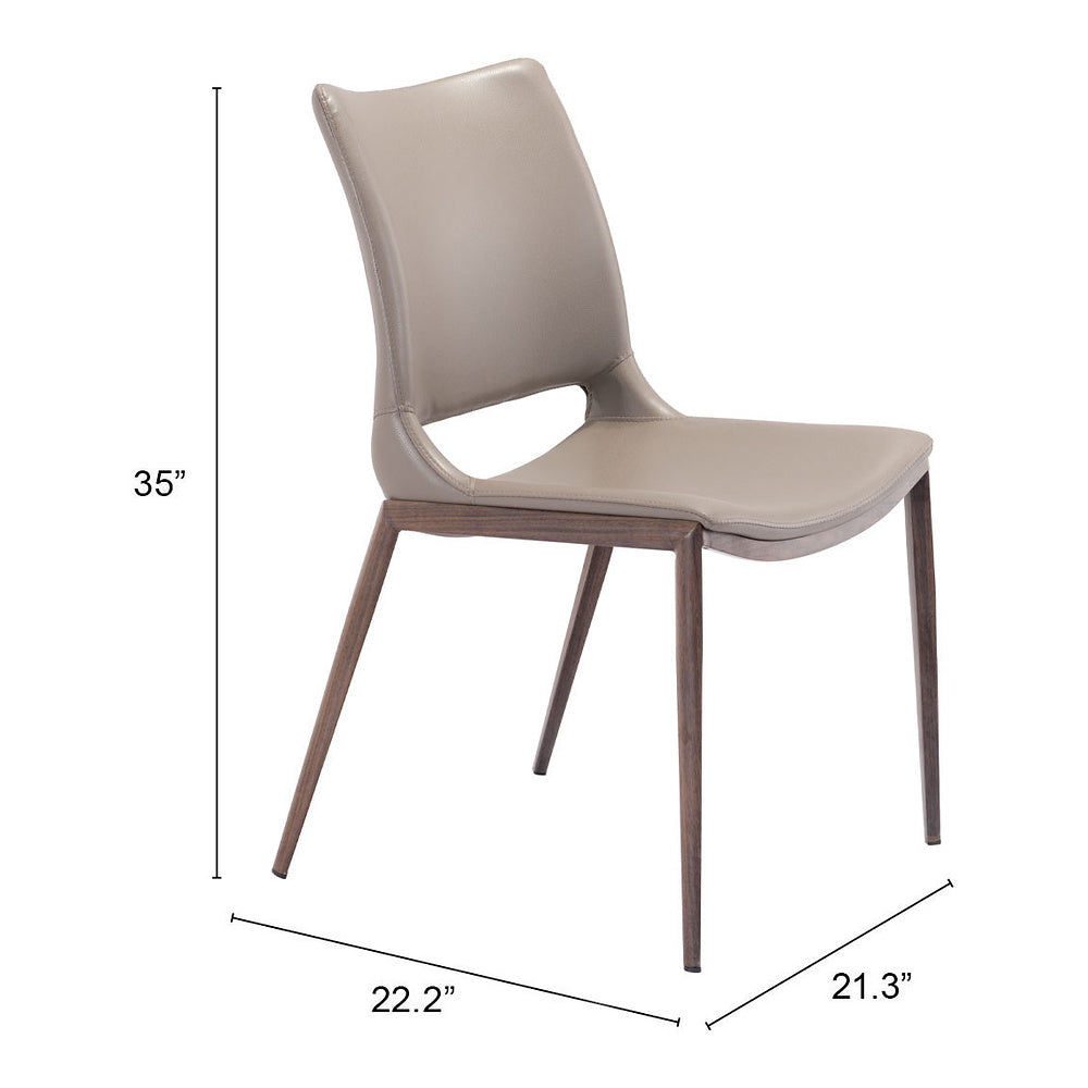 Silla Comercial para Cafetería - ZUO ACE 54x56 101282 - Varios Colores - Asiento y Respaldo Tapizados en Piel Sintética