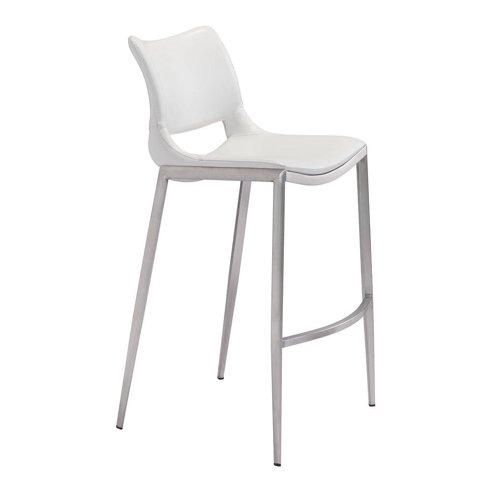 Banco Alto para Restaurante - ZUO ACE 53x55 101283 - Varios Colores - Asiento y Respaldo Tapizados en Piel Sintética