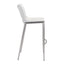 Banco Alto para Restaurante - ZUO ACE 53x55 101283 - Varios Colores - Asiento y Respaldo Tapizados en Piel Sintética
