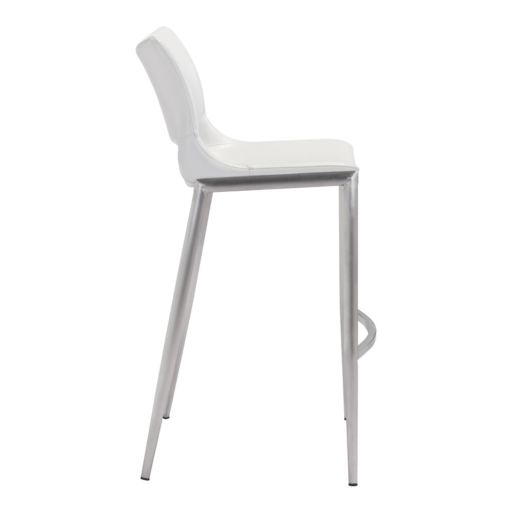 Banco Alto para Restaurante - ZUO ACE 53x55 101283 - Varios Colores - Asiento y Respaldo Tapizados en Piel Sintética