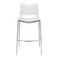 Banco Alto para Restaurante - ZUO ACE 53x55 101283 - Varios Colores - Asiento y Respaldo Tapizados en Piel Sintética