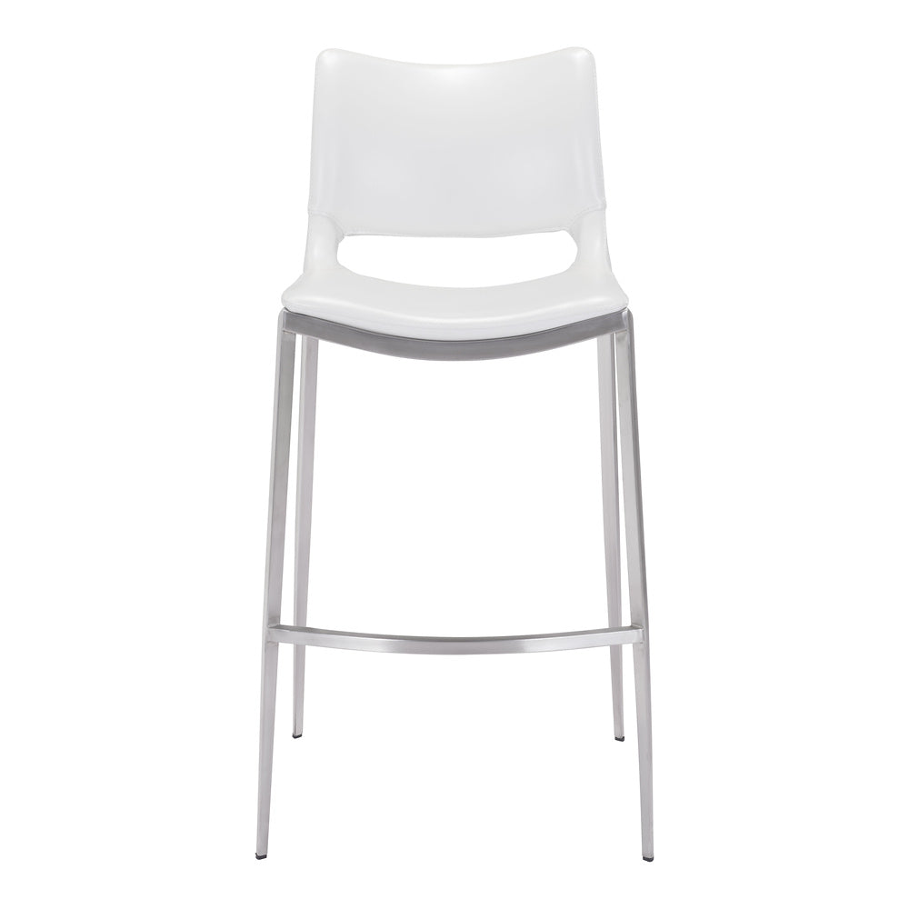 Banco Alto para Restaurante - ZUO ACE 53x55 101283 - Varios Colores - Asiento y Respaldo Tapizados en Piel Sintética