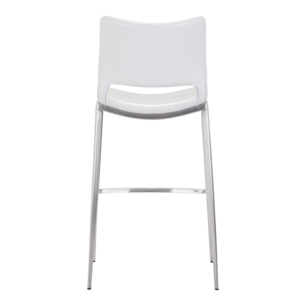 Banco Alto para Restaurante - ZUO ACE 53x55 101283 - Varios Colores - Asiento y Respaldo Tapizados en Piel Sintética