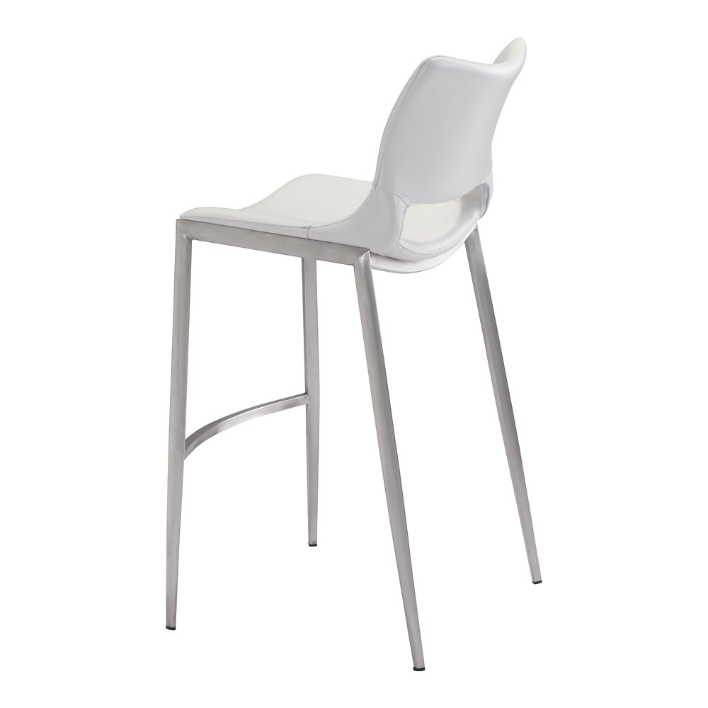 Banco Alto para Restaurante - ZUO ACE 53x55 101283 - Varios Colores - Asiento y Respaldo Tapizados en Piel Sintética
