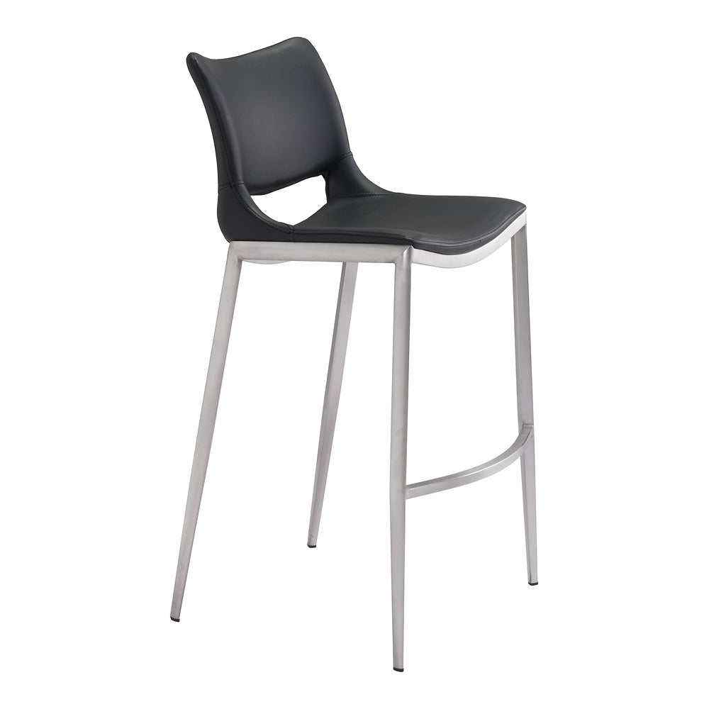 Banco Alto para Restaurante - ZUO ACE 53x55 101284 - Varios Colores - Asiento y Respaldo Tapizados en Piel Sintética