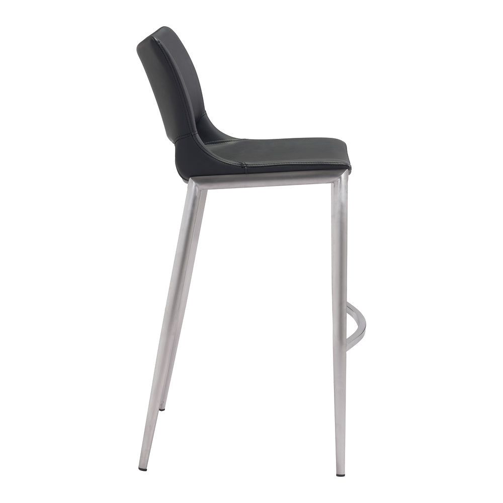 Banco Alto para Restaurante - ZUO ACE 53x55 101284 - Varios Colores - Asiento y Respaldo Tapizados en Piel Sintética