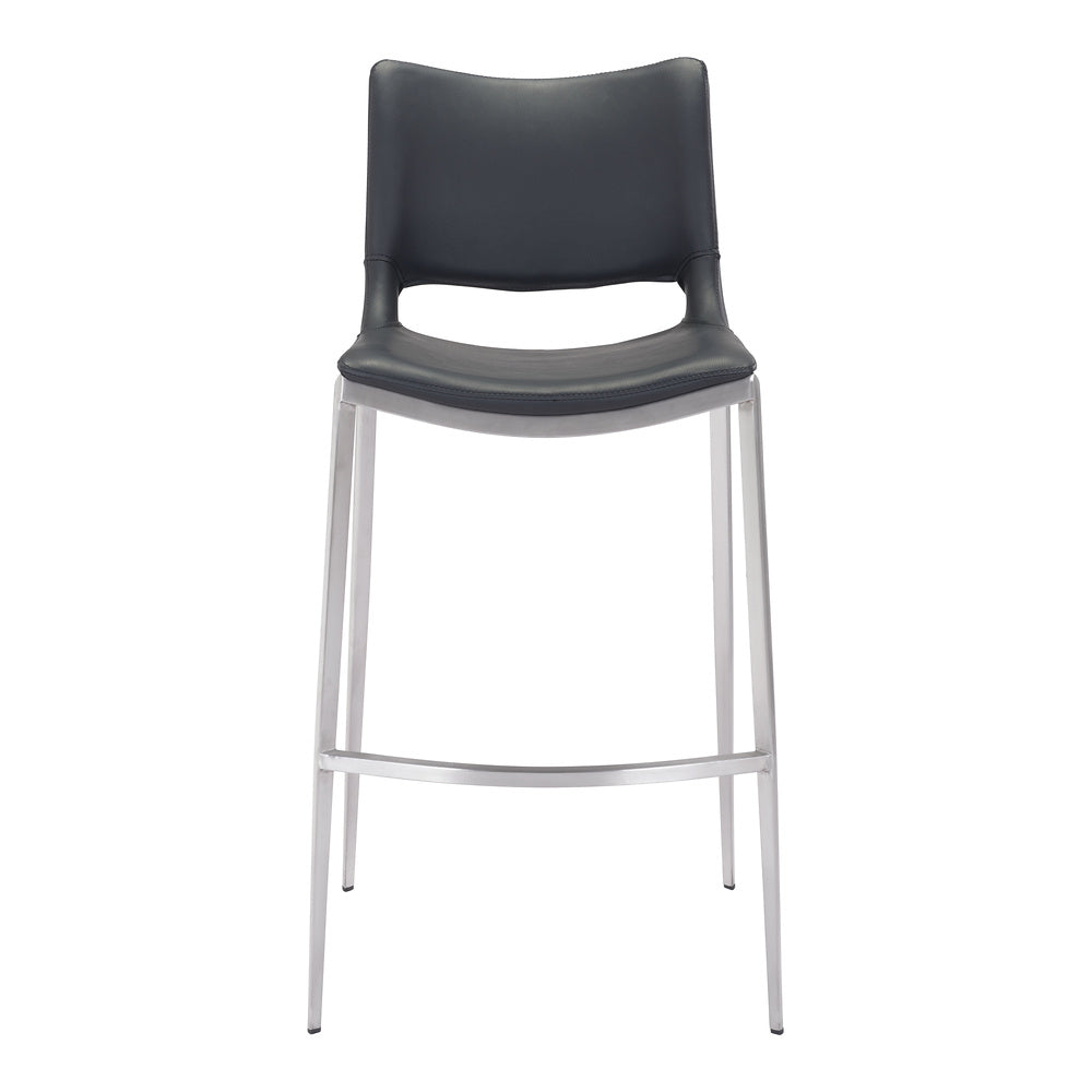 Banco Alto para Restaurante - ZUO ACE 53x55 101284 - Varios Colores - Asiento y Respaldo Tapizados en Piel Sintética