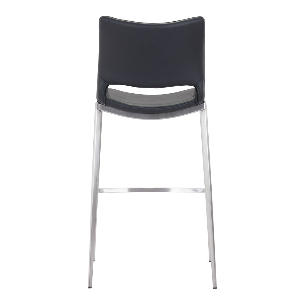 Banco Alto para Restaurante - ZUO ACE 53x55 101284 - Varios Colores - Asiento y Respaldo Tapizados en Piel Sintética