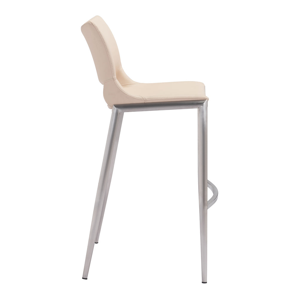Banco Alto para Restaurante - ZUO ACE 53x55 101285 - Varios Colores - Asiento y Respaldo Tapizados en Piel Sintética