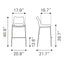 Banco Alto para Restaurante - ZUO ACE 53x55 101285 - Varios Colores - Asiento y Respaldo Tapizados en Piel Sintética