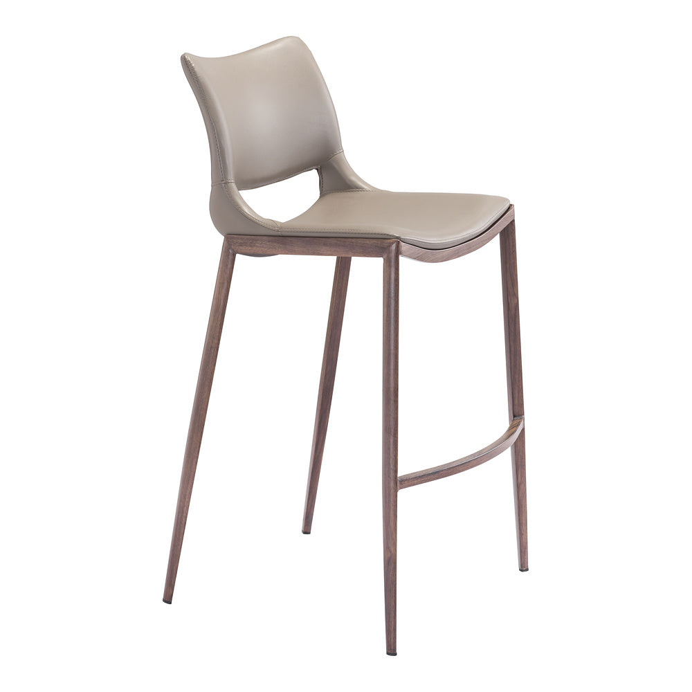 Banco Alto para Restaurante - ZUO ACE 53x55 101286 - Varios Colores - Asiento y Respaldo Tapizados en Piel Sintética