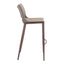 Banco Alto para Restaurante - ZUO ACE 53x55 101286 - Varios Colores - Asiento y Respaldo Tapizados en Piel Sintética