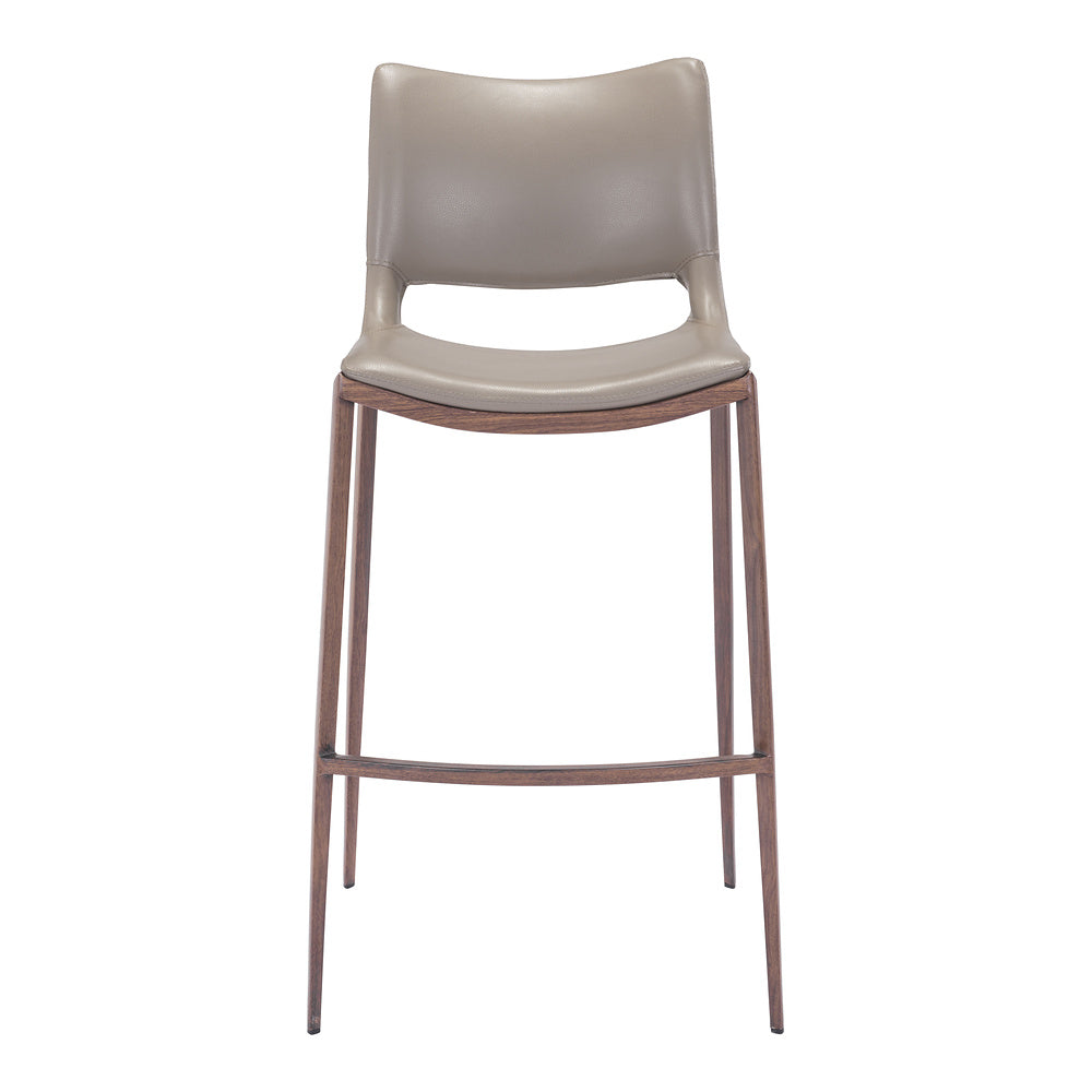 Banco Alto para Restaurante - ZUO ACE 53x55 101286 - Varios Colores - Asiento y Respaldo Tapizados en Piel Sintética
