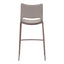 Banco Alto para Restaurante - ZUO ACE 53x55 101286 - Varios Colores - Asiento y Respaldo Tapizados en Piel Sintética