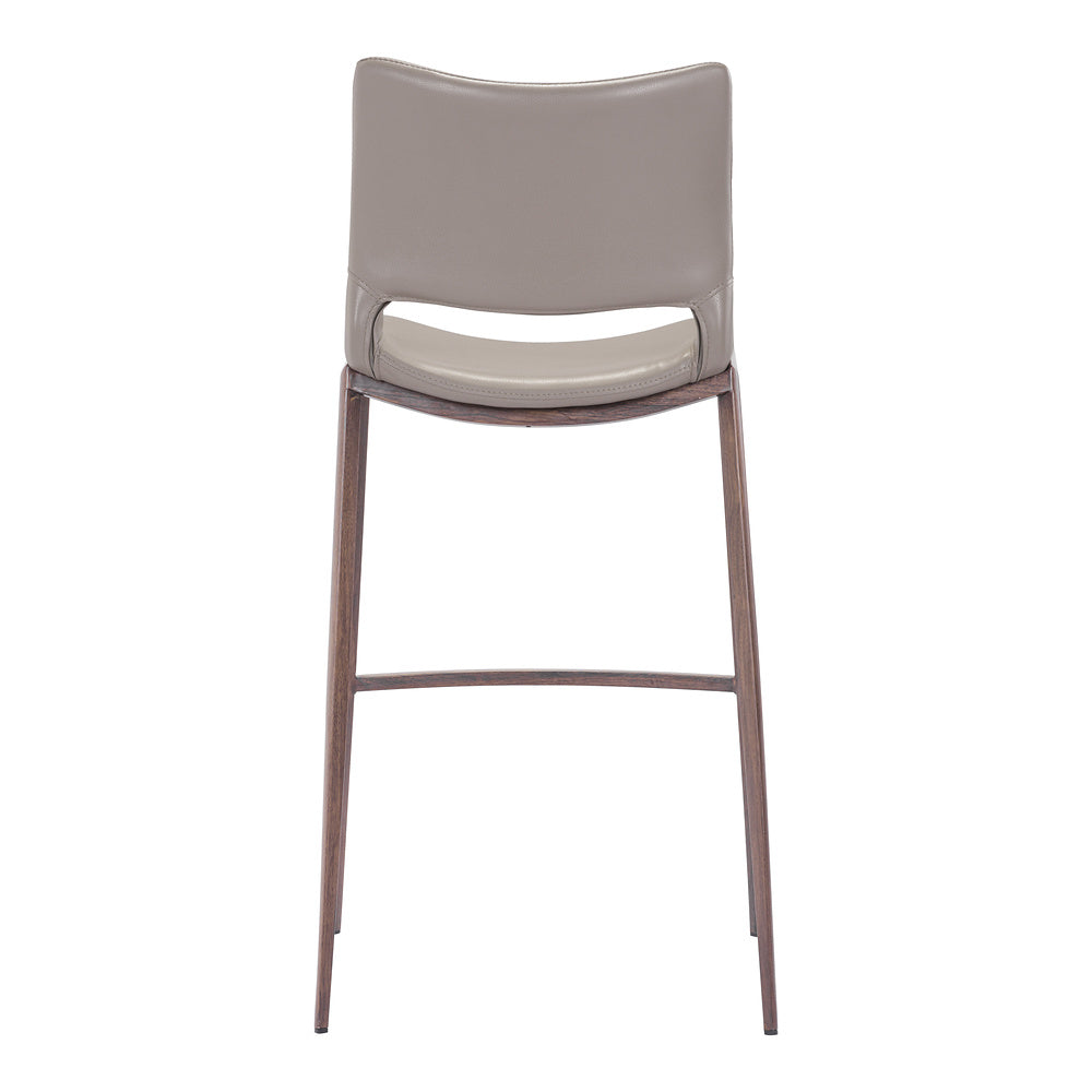 Banco Alto para Restaurante - ZUO ACE 53x55 101286 - Varios Colores - Asiento y Respaldo Tapizados en Piel Sintética