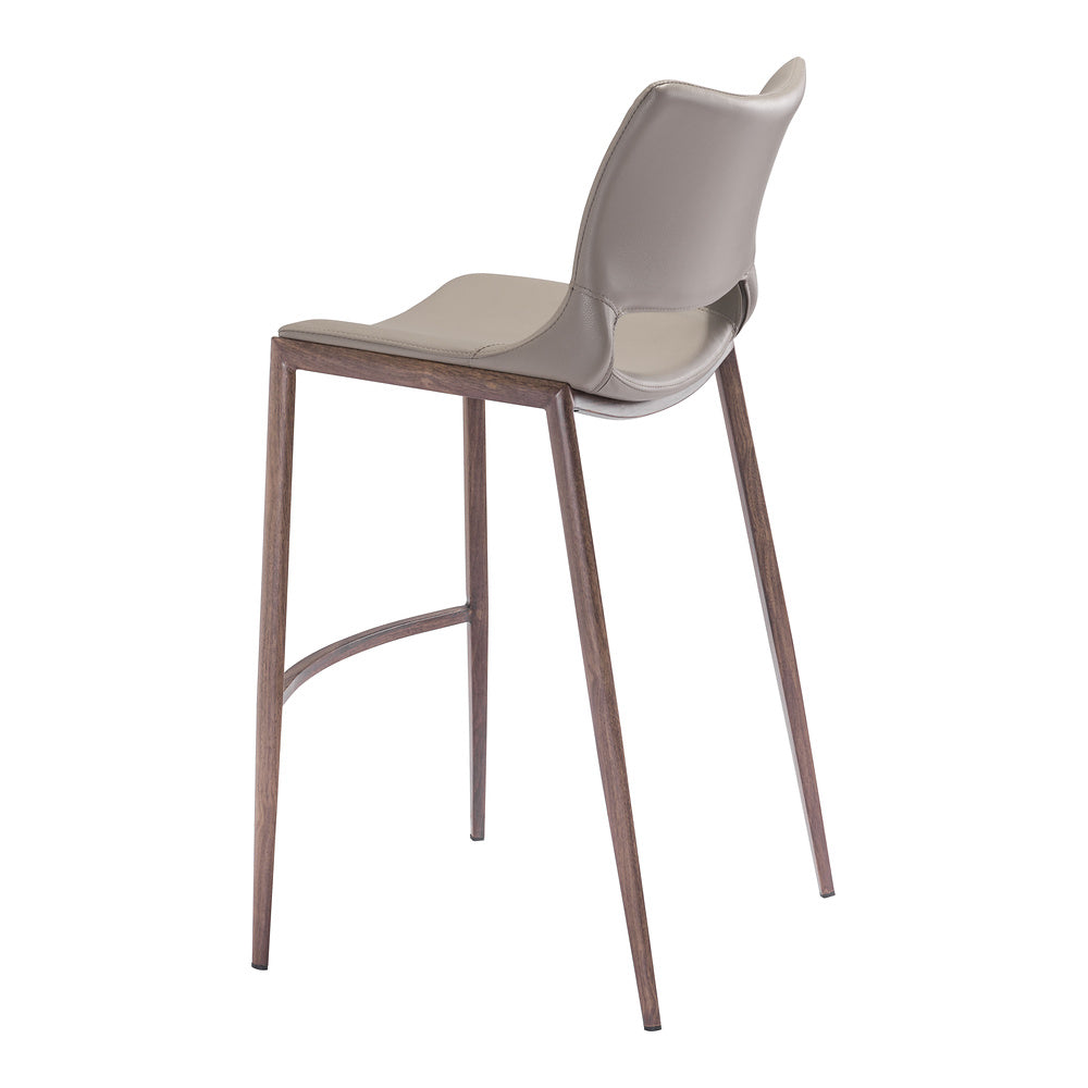Banco Alto para Restaurante - ZUO ACE 53x55 101286 - Varios Colores - Asiento y Respaldo Tapizados en Piel Sintética