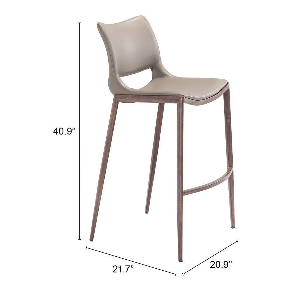 Banco Alto para Restaurante - ZUO ACE 53x55 101286 - Varios Colores - Asiento y Respaldo Tapizados en Piel Sintética