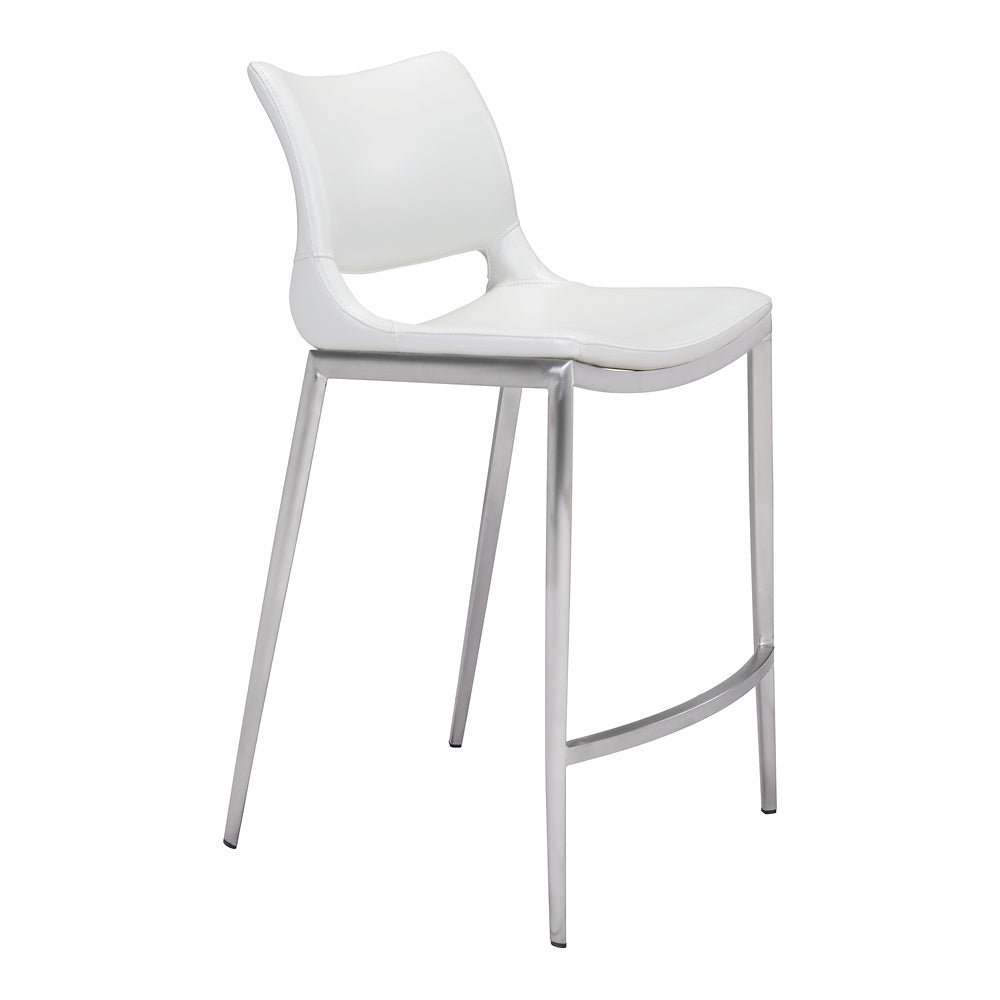 Banco Mostrador para Cafetería - ZUO ACE 51x57 101390 - Varios Colores - Asiento y Respaldo Tapizados en Piel Sintética