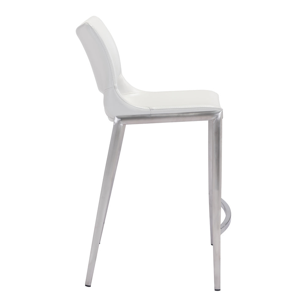 Banco Mostrador para Cafetería - ZUO ACE 51x57 101390 - Varios Colores - Asiento y Respaldo Tapizados en Piel Sintética