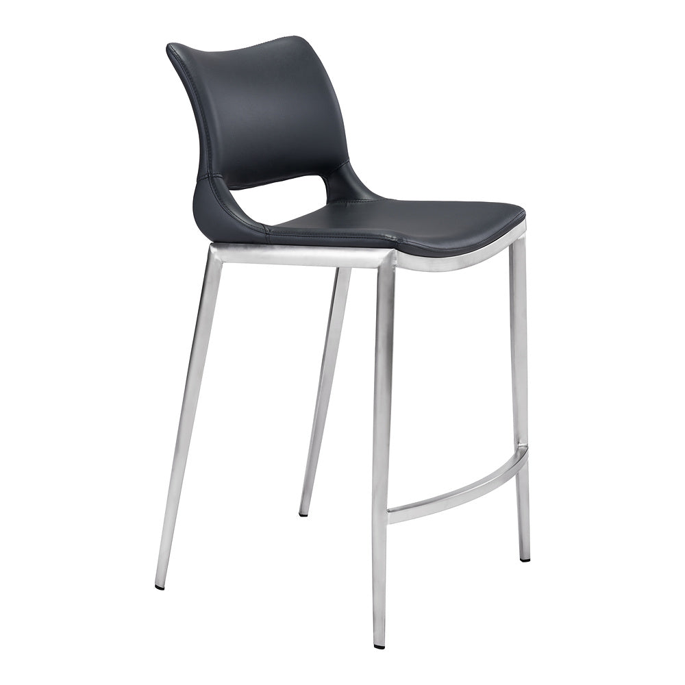Banco Mostrador para Cafetería - ZUO ACE 51x57 101391 - Varios Colores - Asiento y Respaldo Tapizados en Piel Sintética