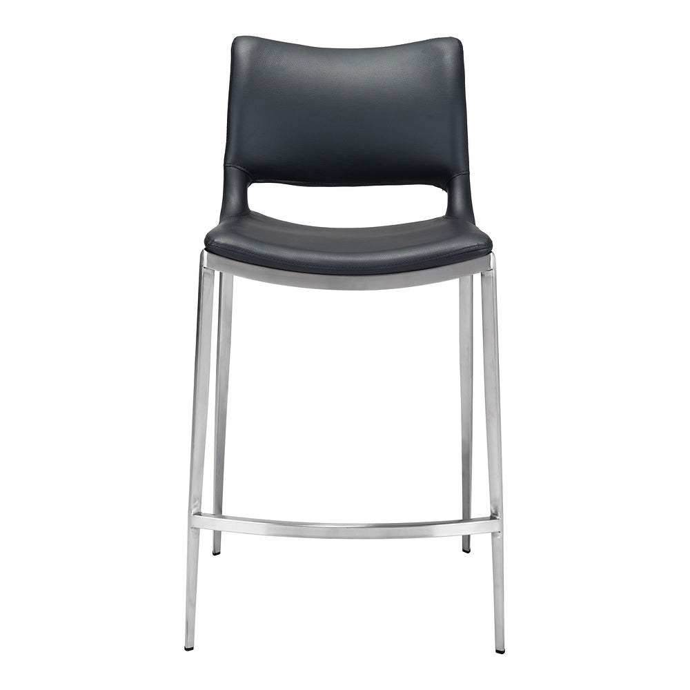Banco Mostrador para Cafetería - ZUO ACE 51x57 101391 - Varios Colores - Asiento y Respaldo Tapizados en Piel Sintética