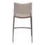 Banco Mostrador para Cafetería - ZUO ACE 51x57 101392 - Varios Colores - Asiento y Respaldo Tapizados en Piel Sintética