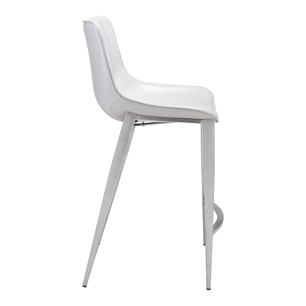 Banco Mostrador para Bar y Barra - ZUO MAGNUS 53x55 101408 - Varios Colores - Asiento y Respaldo Tapizados en Piel Sintética