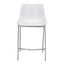 Banco Mostrador para Bar y Barra - ZUO MAGNUS 53x55 101408 - Varios Colores - Asiento y Respaldo Tapizados en Piel Sintética