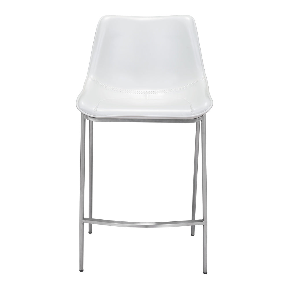 Banco Mostrador para Bar y Barra - ZUO MAGNUS 53x55 101408 - Varios Colores - Asiento y Respaldo Tapizados en Piel Sintética