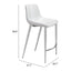 Banco Mostrador para Bar y Barra - ZUO MAGNUS 53x55 101408 - Varios Colores - Asiento y Respaldo Tapizados en Piel Sintética