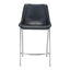 Banco Mostrador para Bar y Barra - ZUO MAGNUS 53x55 101409 - Varios Colores - Asiento y Respaldo Tapizados en Piel Sintética