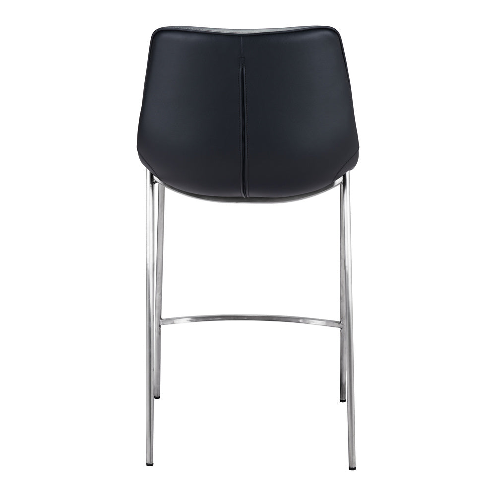 Banco Mostrador para Bar y Barra - ZUO MAGNUS 53x55 101409 - Varios Colores - Asiento y Respaldo Tapizados en Piel Sintética