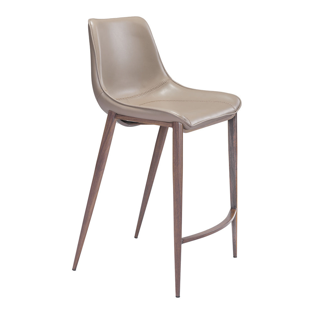 Banco Mostrador para Bar y Barra - ZUO MAGNUS 53x55 101410 - Varios Colores - Asiento y Respaldo Tapizados en Piel Sintética
