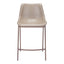 Banco Mostrador para Bar y Barra - ZUO MAGNUS 53x55 101410 - Varios Colores - Asiento y Respaldo Tapizados en Piel Sintética
