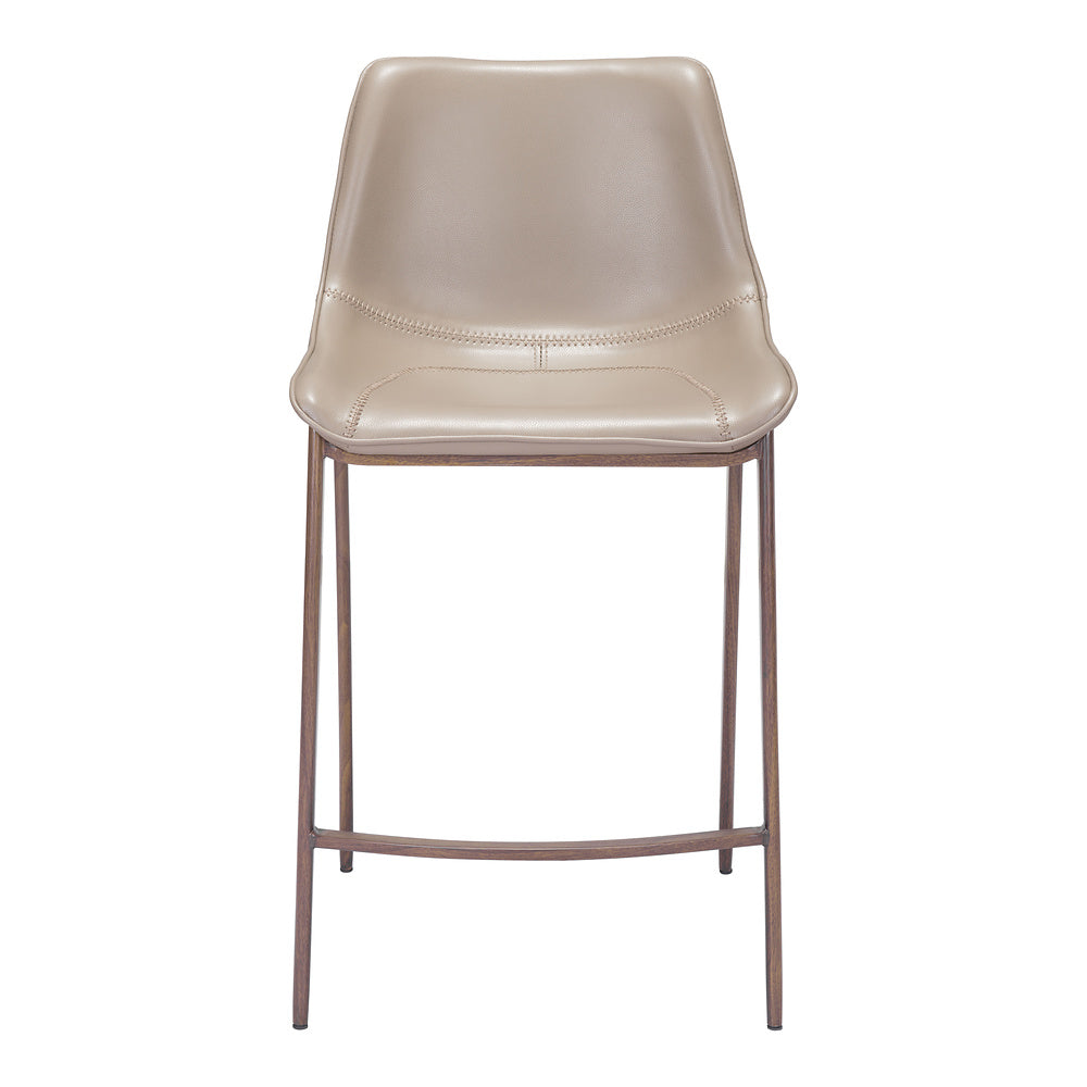 Banco Mostrador para Bar y Barra - ZUO MAGNUS 53x55 101410 - Varios Colores - Asiento y Respaldo Tapizados en Piel Sintética