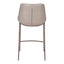 Banco Mostrador para Bar y Barra - ZUO MAGNUS 53x55 101410 - Varios Colores - Asiento y Respaldo Tapizados en Piel Sintética