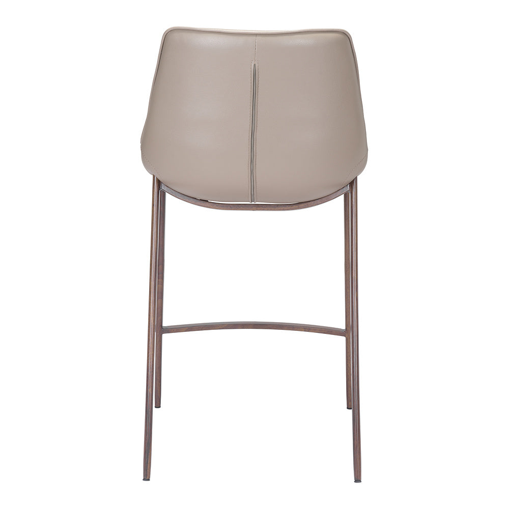 Banco Mostrador para Bar y Barra - ZUO MAGNUS 53x55 101410 - Varios Colores - Asiento y Respaldo Tapizados en Piel Sintética
