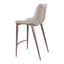 Banco Mostrador para Bar y Barra - ZUO MAGNUS 53x55 101410 - Varios Colores - Asiento y Respaldo Tapizados en Piel Sintética