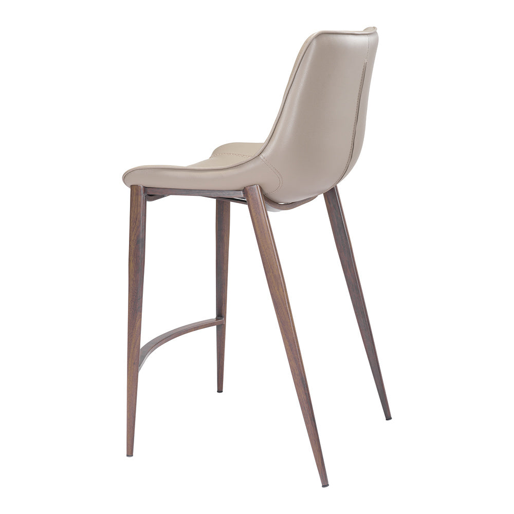 Banco Mostrador para Bar y Barra - ZUO MAGNUS 53x55 101410 - Varios Colores - Asiento y Respaldo Tapizados en Piel Sintética